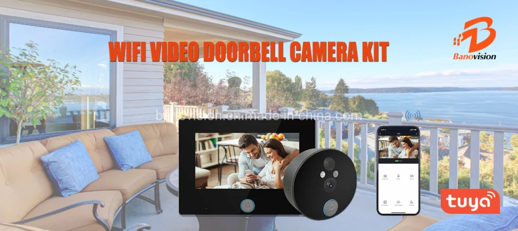 Banovision Support Tuya APP Visual Interphone Door Bell 4.3/ 7 Inch Smart Video Doorbell Intercom System Smart Security System