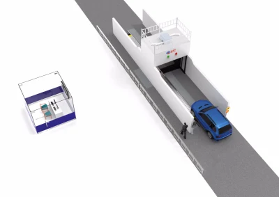 Sistema de segurança Cargo Scanner de raios-X Sistema de inspeção de veículos